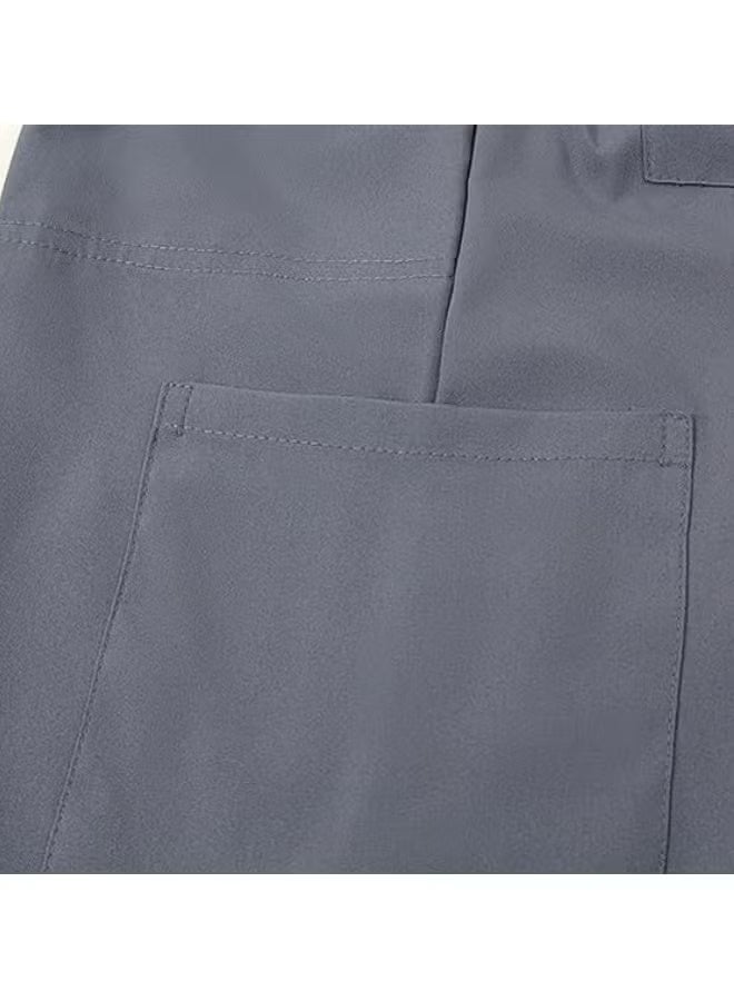 NiaaHinn Womens Men Medical Scrubs Set Unisex Scrub Top and Scrub Pant Set Medical Uniform Scrubs Medical Uniform Set (Grey) - Image 5